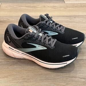 Brooks Ghost 14 Women’s 9 Running Shoes Black Pink Cushioned Sneaker Athletic
